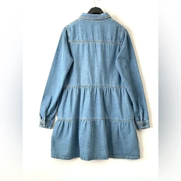 Free People Nicole Denim Shirt Dress - Picture 8 of 13